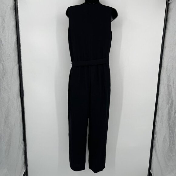 Theory Women's Alvmie Black Light Crepe Sleeveless‎ Jumpsuit Women's 2 - Picture 4 of 15
